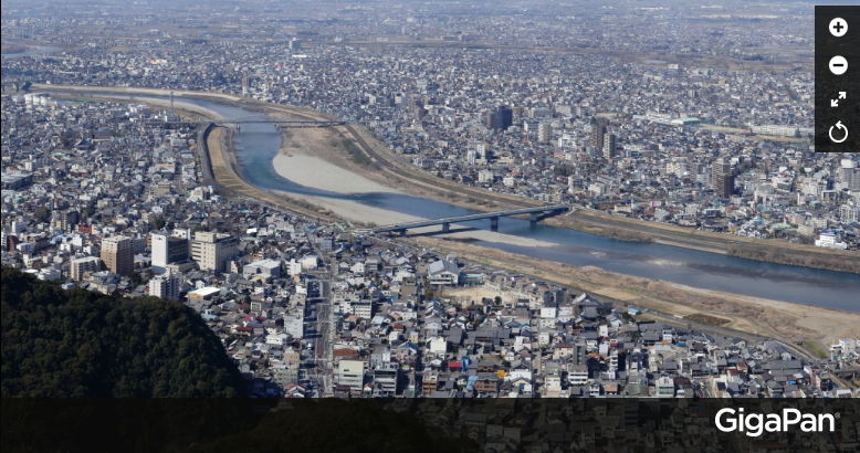 金華山からの眺望のギガピクセル