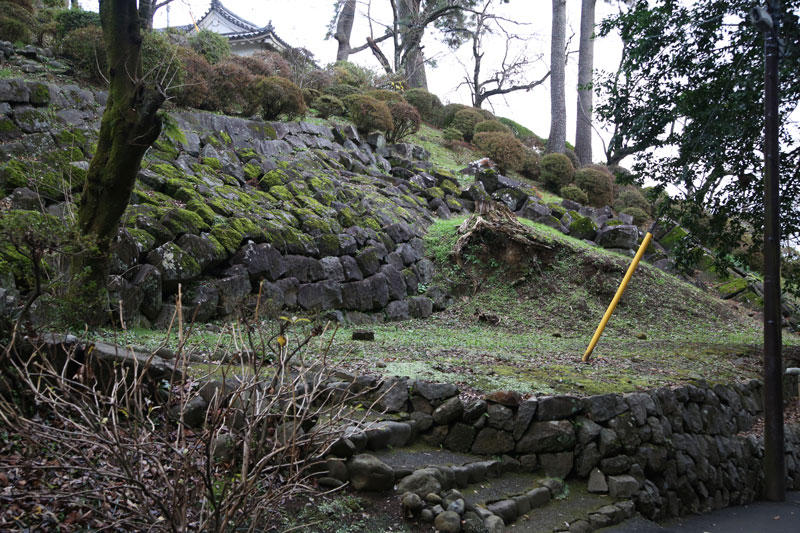 小田原城崩落石垣